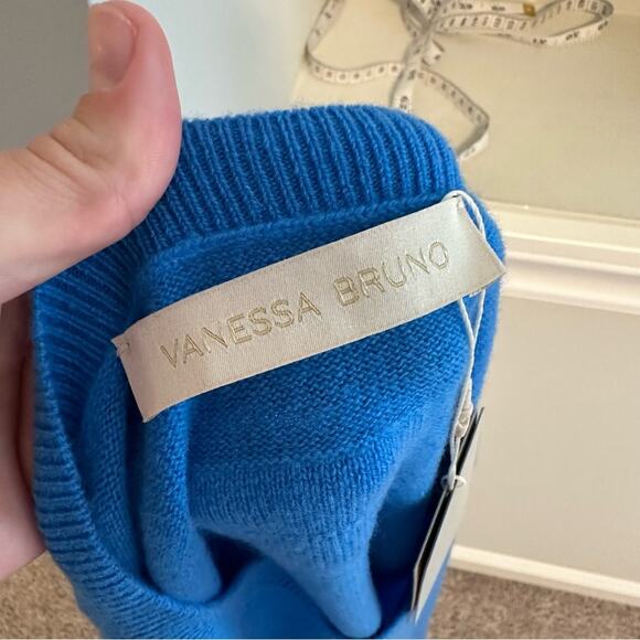 NWT Vanessa Bruno Blue Merino Wool Crewneck Sweater Small - Picture 13 of 15